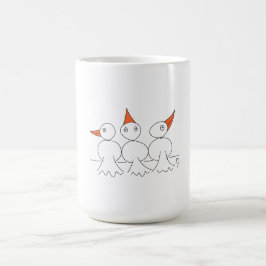 Tre fåglar på tråd kaffemugg