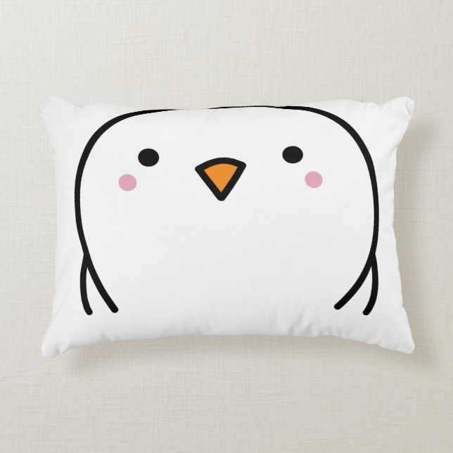 Tre fåglar på tråd prydnadskudde (Framsidan)