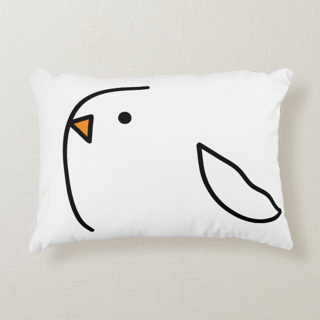 Tre fåglar på tråd prydnadskudde (Framsidan)