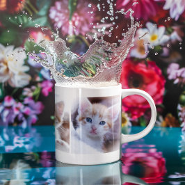 Tre familjepet foto collage rad jumbo mugg