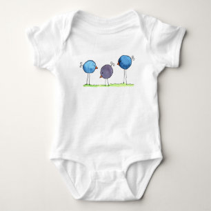 Tre fantasifulla akvarellfåglar t shirt