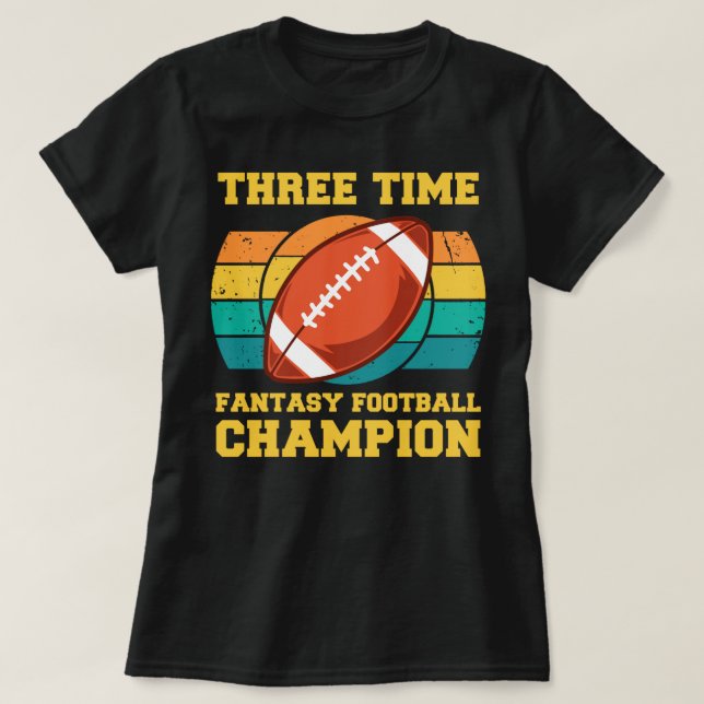 Tre Fantasy Football Champion T Shirt (Design framsida)