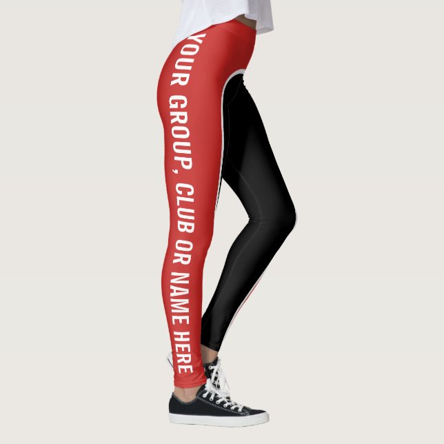 Tre färg Customisable namngav Damasker Leggings (Höger)