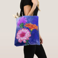 Tre Färg Gerberas Tote Bag