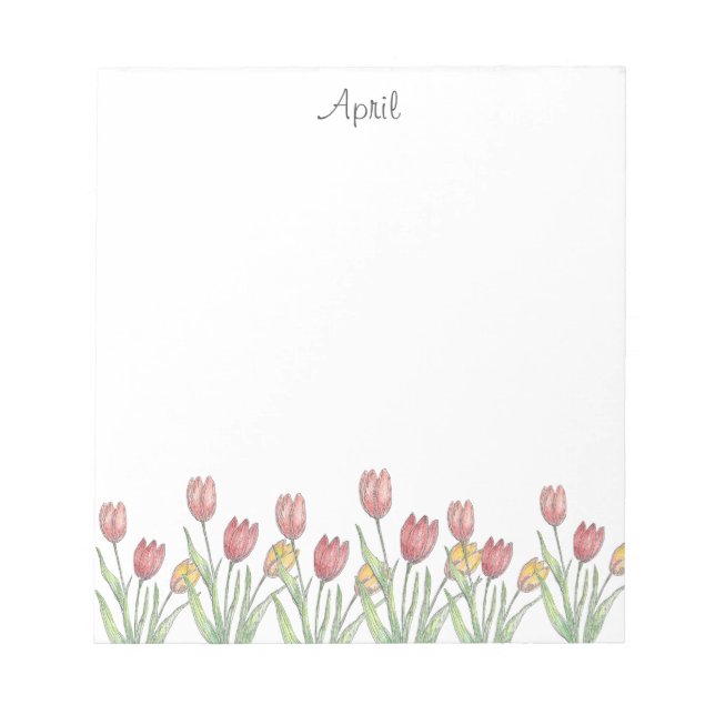 Tre Färgpennor, ritstift och skiss över Bläck Anteckningsblock (Framsida)