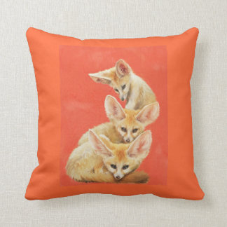 Tre Fennec rävsatser kudder Kudde