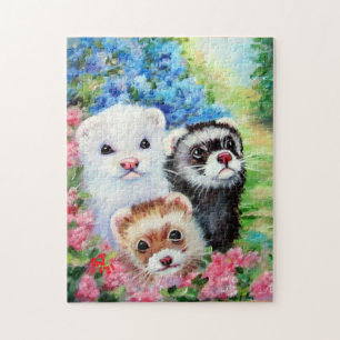 TRE FERRETS SOMMER PUZZLE PUSSEL