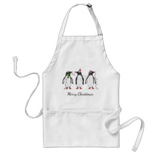 Tre festliga julpenguins illustration förkläde