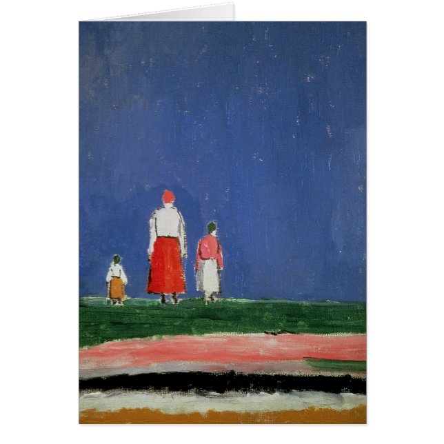 Tre figurer, 1913-28 hälsningskort (Framsidan)