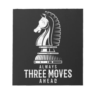 Tre filmer framför mig Chess Matt Game Chess Biet Anteckningsblock