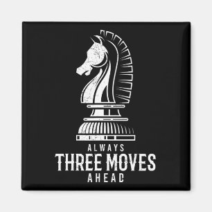 Tre filmer framför mig Chess Matt Game Chess Biet Magnet