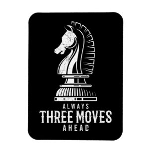 Tre filmer framför mig Chess Matt Game Chess Biet Magnet