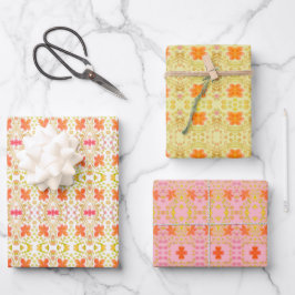 Tre Finare mönstrade Pappra Lakan