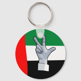 Tre finger salute UAE Nyckelring