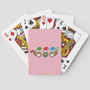 Tre finstilt jultomte Uggla Casinokort