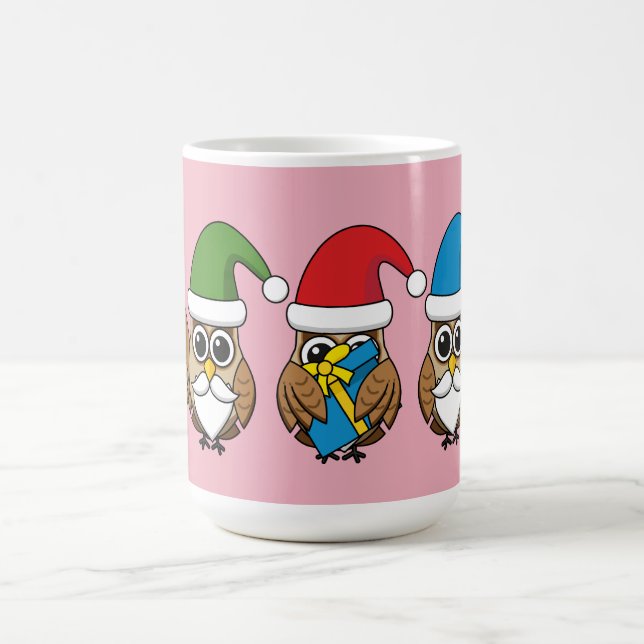 Tre finstilt jultomte Uggla Kaffemugg (Center)