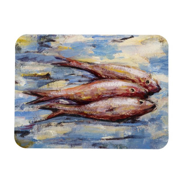 Tre fiskar magnet (Horisontell)