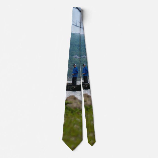 Tre Fiskare På Table Rock Halsduk Slips (Framsida)