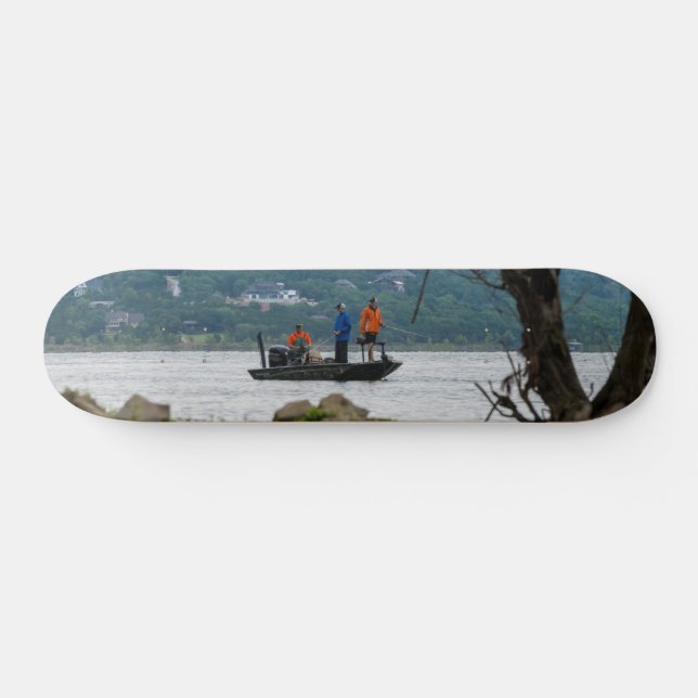 Tre fiskare vid Bord Sten Mini Skateboard Bräda 18,5 Cm (Horz)