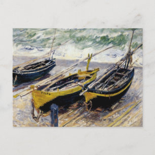 Tre fiskebåtar efter Monet Vykort