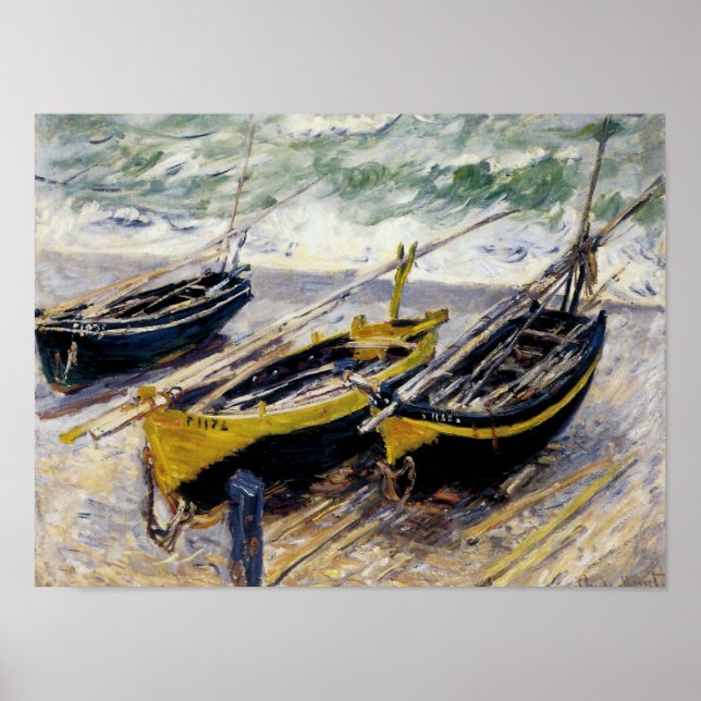 Tre fiskebåtar poster (Framsidan)