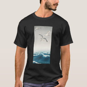 Tre Fiskmås 1900 Ohara Koson Ocean Sea Japans T Shirt