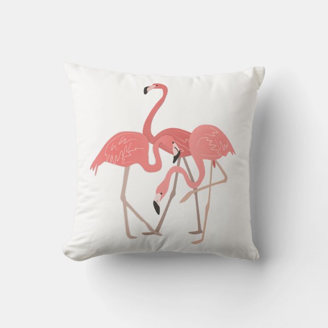 Tre Flamingos Tropical Kudde (Framsida)
