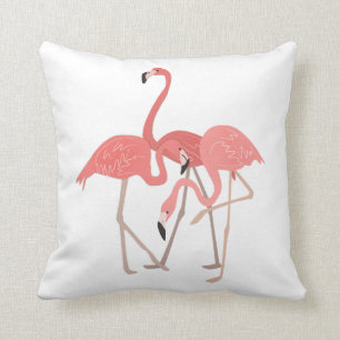 Tre Flamingos Tropical Kudde