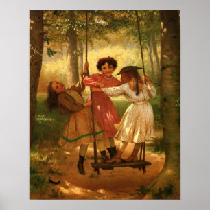 Tre flickor på en sväng poster