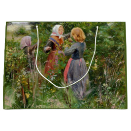 Tre flickor Picking Blackbär (av Brendekilde)