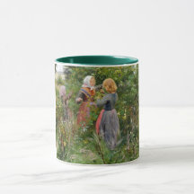 Tre flickor Picking Blackbär (av Brendekilde)