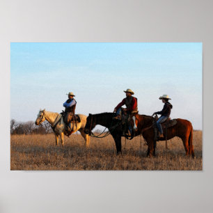 Tre Flint Backe Cowboys Poster