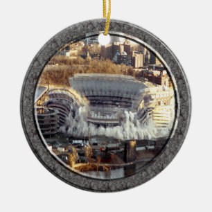 Tre floder Stadium-Ornament-2 sid Julgransprydnad Keramik