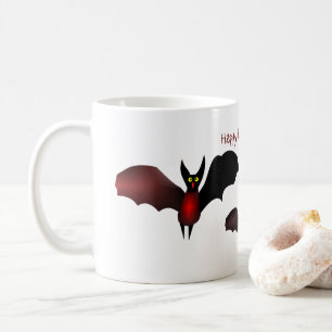 Tre flygande fladdermöss Halloween Kaffemugg