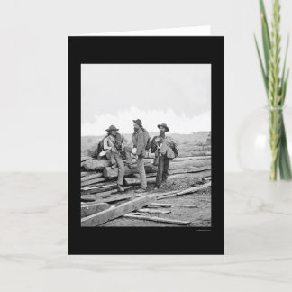 Tre förbundsmedlemfång på Gettysburg 1863 Kort