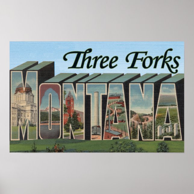 Tre Forks, Montana Poster (Framsidan)