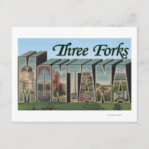 Tre Forks, Montana Vykort