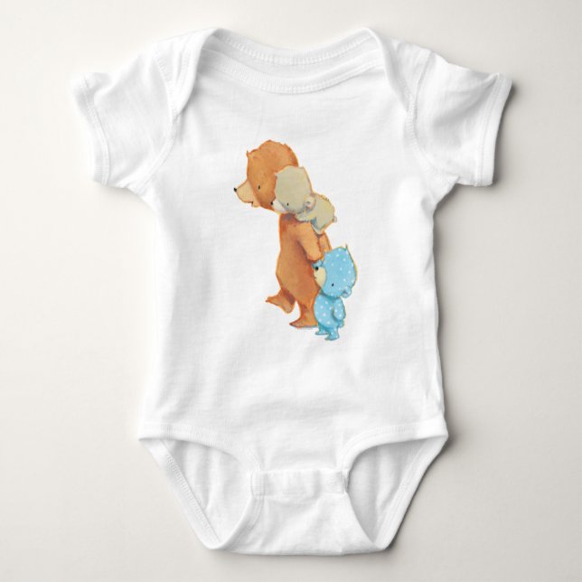 Tre förtjusande björnvänner tee shirt (Framsida)