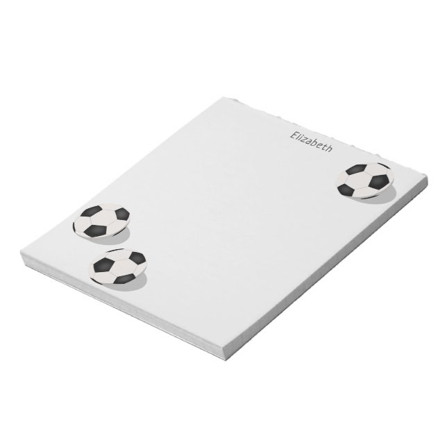 Tre fotbollar personlig sport anteckningsblock (Roterad)