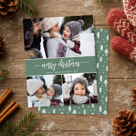 Tre foto av budgeterat, nutida God jul