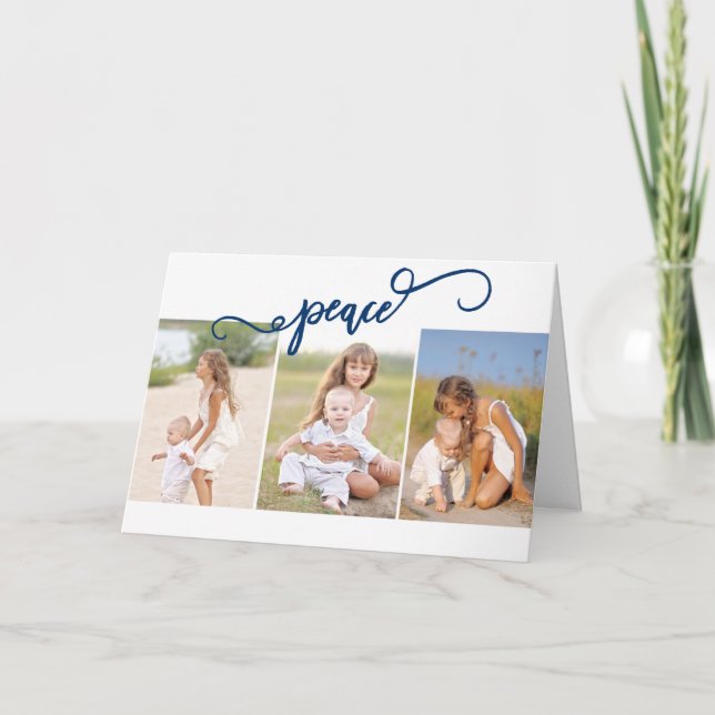 Tre foto collage i fred helgkort (Framsida)