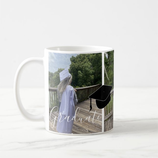 Tre foto examens collage  skript kaffemug kaffemugg (Vänster)