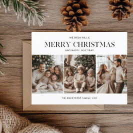 Tre foto God jul och Gott nytt år Vykort