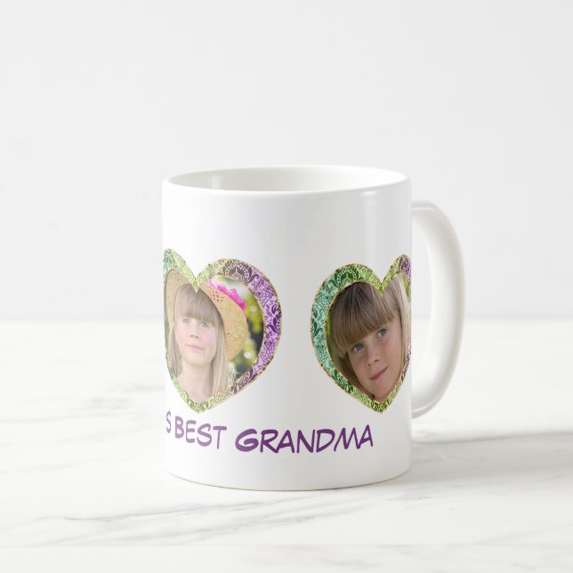 Tre foto i Hearts Coffee Mugg (Framsida höger)