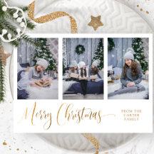 Tre foto, skript för Elegant God jul, Real