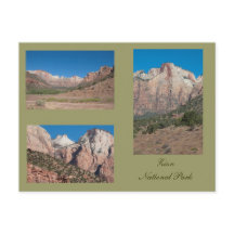 Tre foton av Zion nationalpark