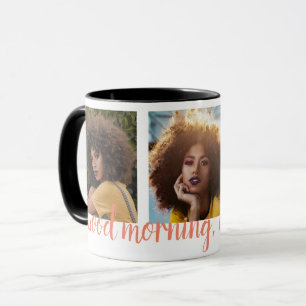 Tre foton och Anpassningsbar-textkaffe Mugg
