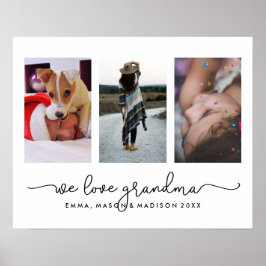 Tre foton och typografi | Vi Kärlek Grandma Poster