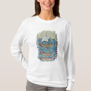 Tre frakter som skriver in porten av Ravenna T-shirt