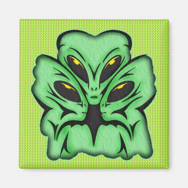 Tre främmande invaders magnet (Framsidan)